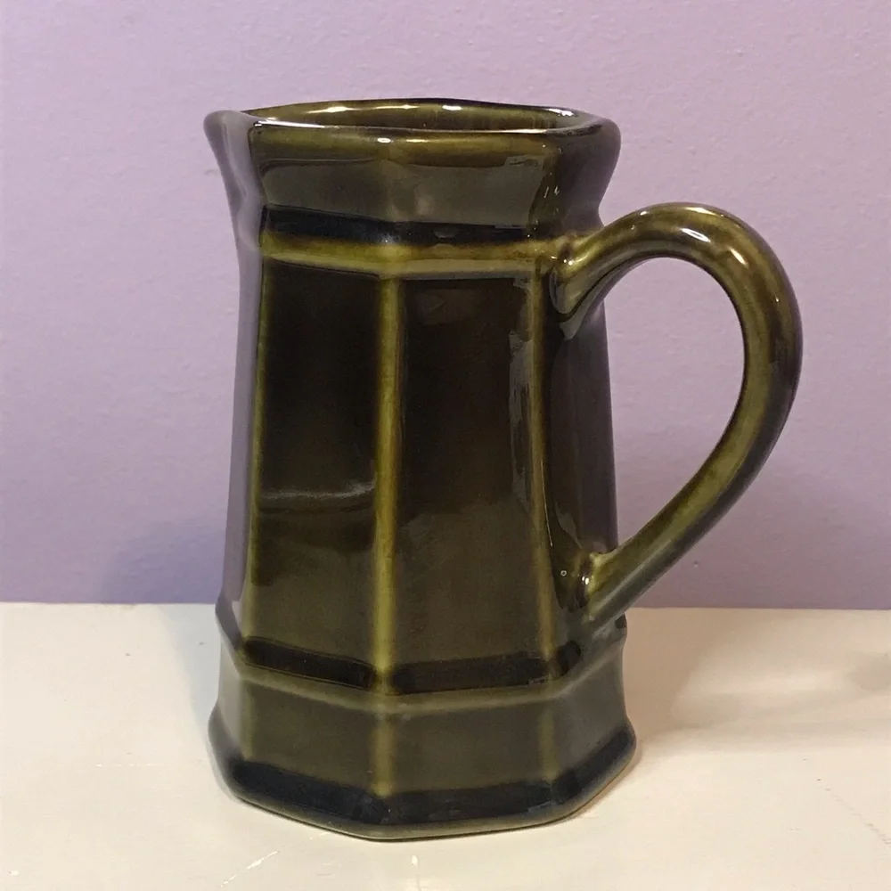 Vintage Pfaltzgraff Creamer Pitcher Green
